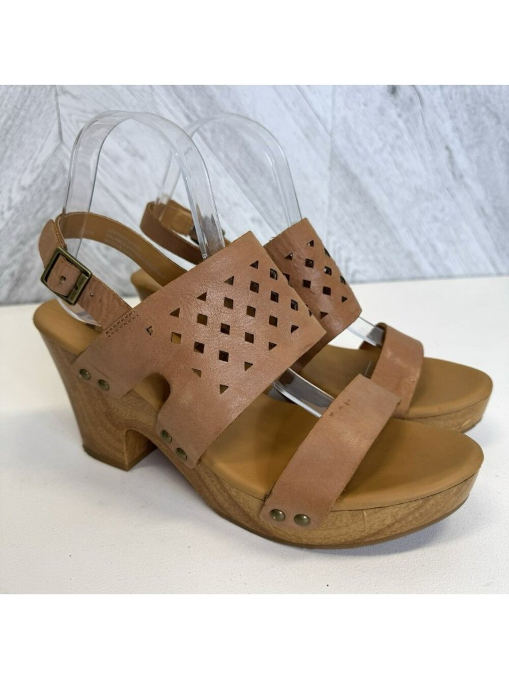 Korks by Kork-Ease Sandals Womens US 9 Tan Platform Base Open Toe Shoes